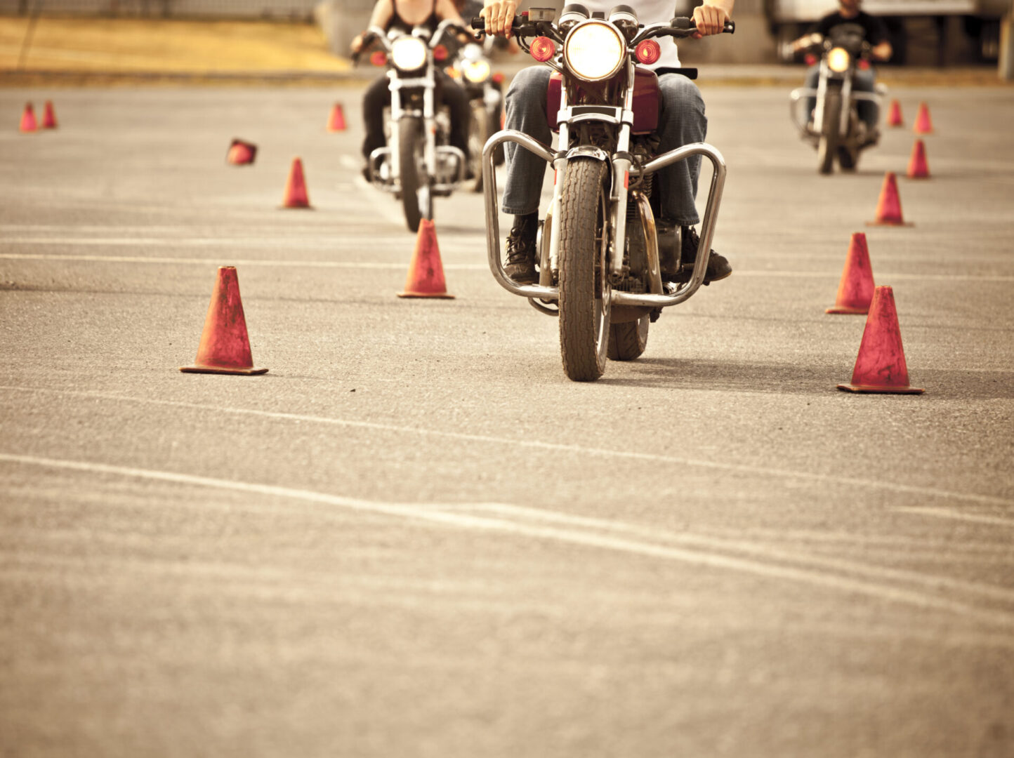 Motorcycle training (Motorcycle from the 80's). Short depth of field. Shot with 5DII.